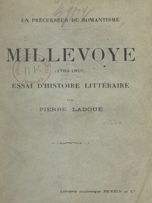cover image of Un précurseur du romantisme